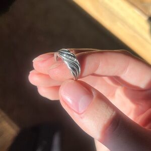 Elegant Silver Wave Ring